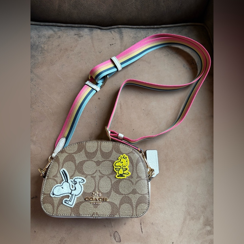 NWT Coach X Peanuts Mini Serena Satchel